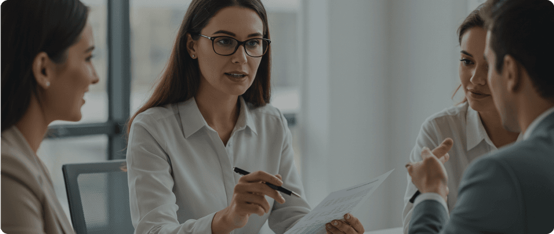 Team meeting discussing plans