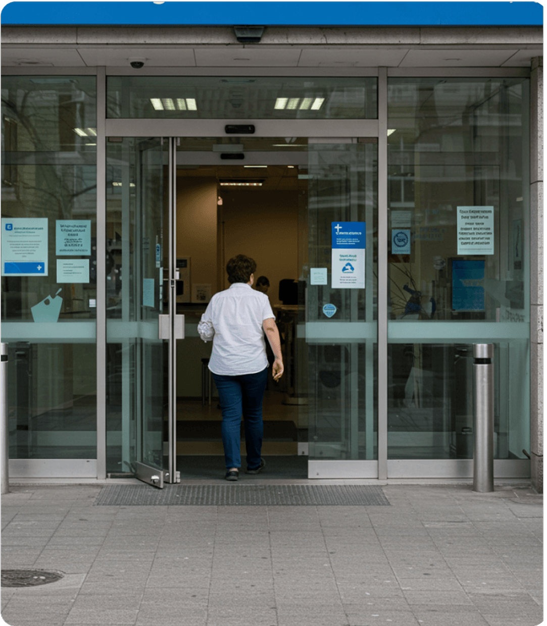 Patient entering facility