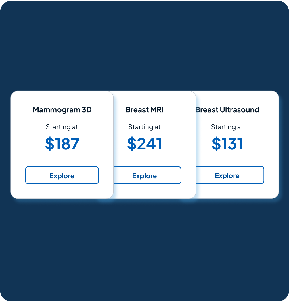 Service pricing cards UI