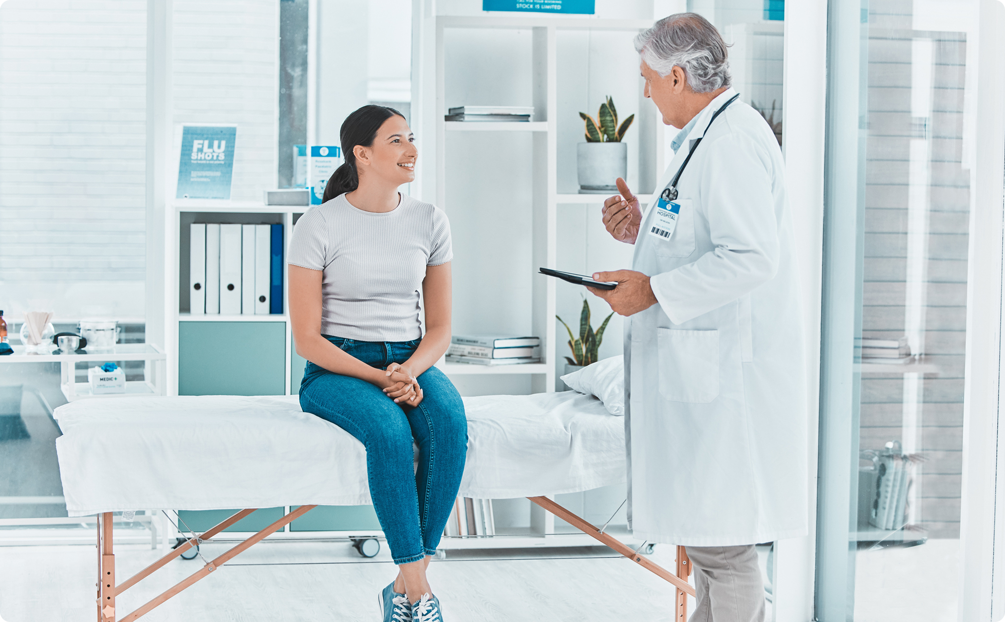 Doctor consulting patient