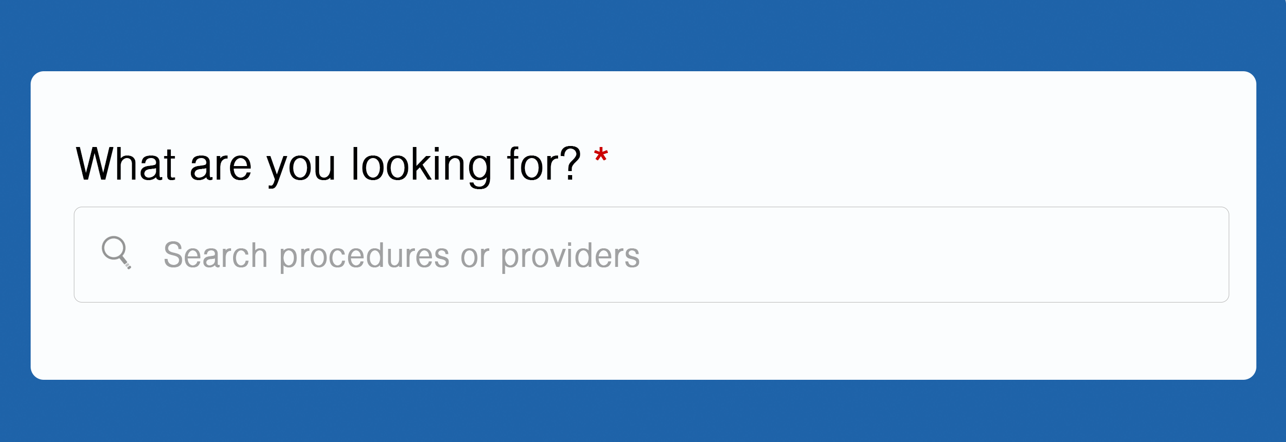 Searching for medical services online